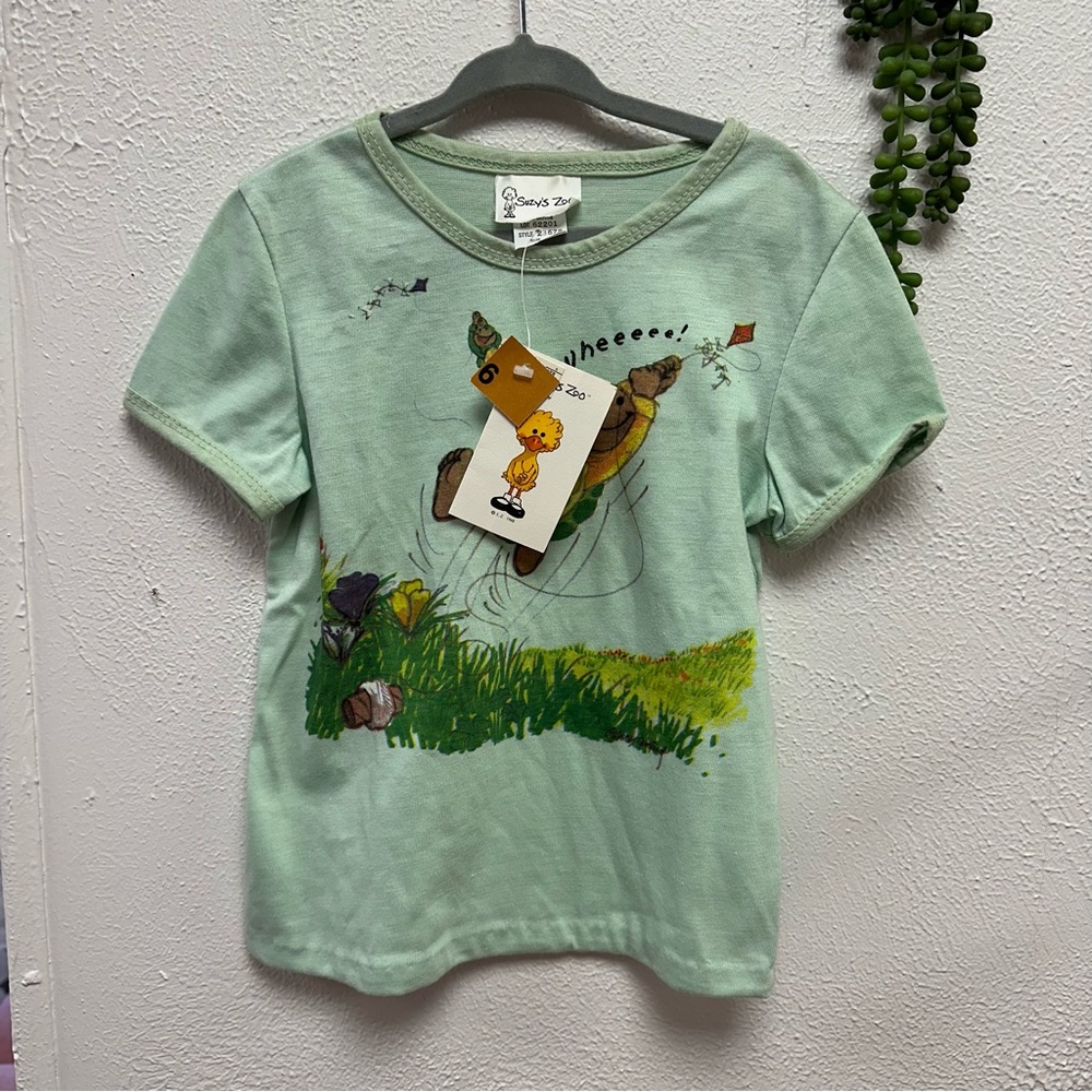 Vintage Suzy’s Zoo green turtle t-shirt NWT